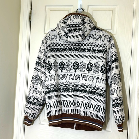 Surplus Printed Fleece Lined Bomber Jacket Size Large - Picture 8 of 8